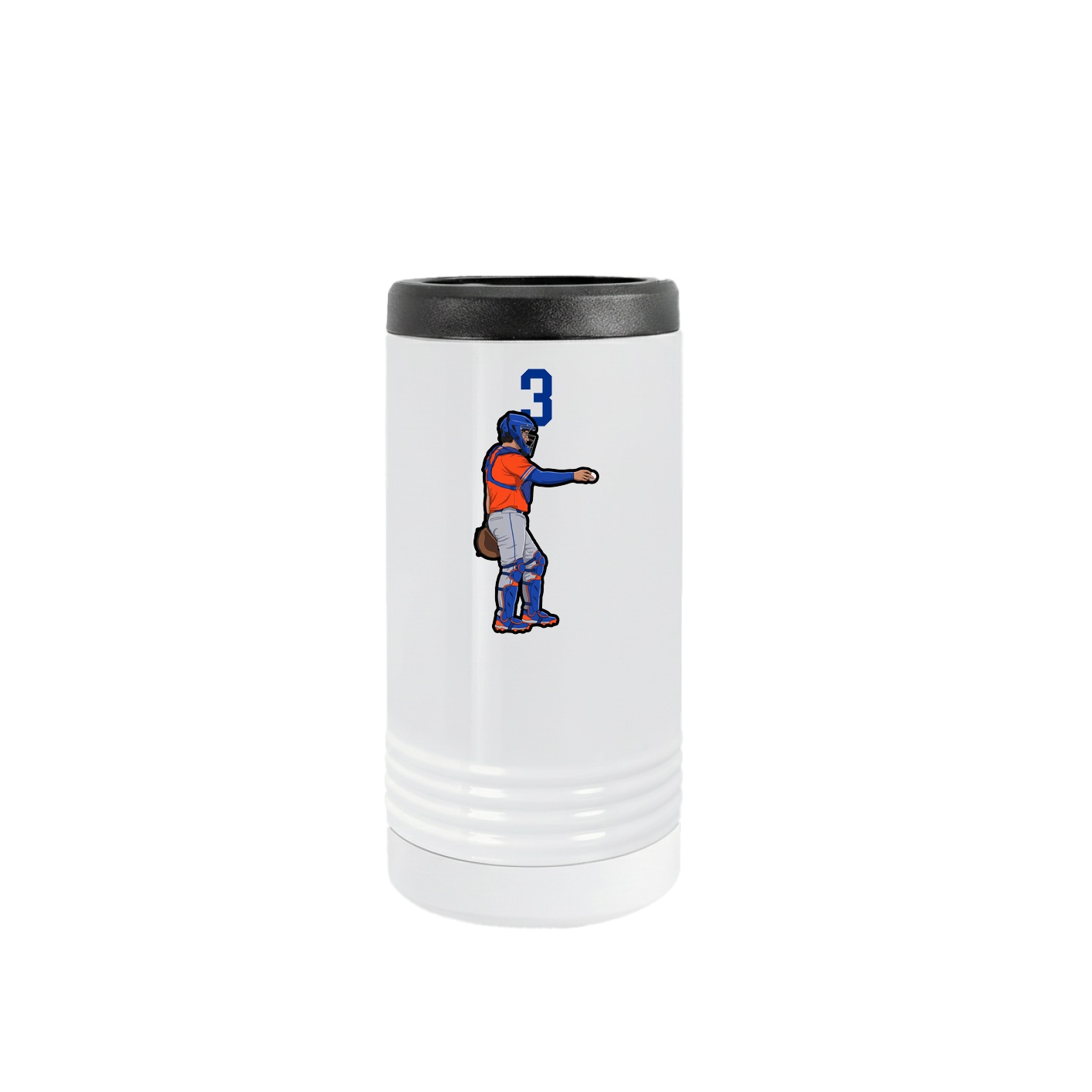 Slim Beverage Holder — Number Top in White
