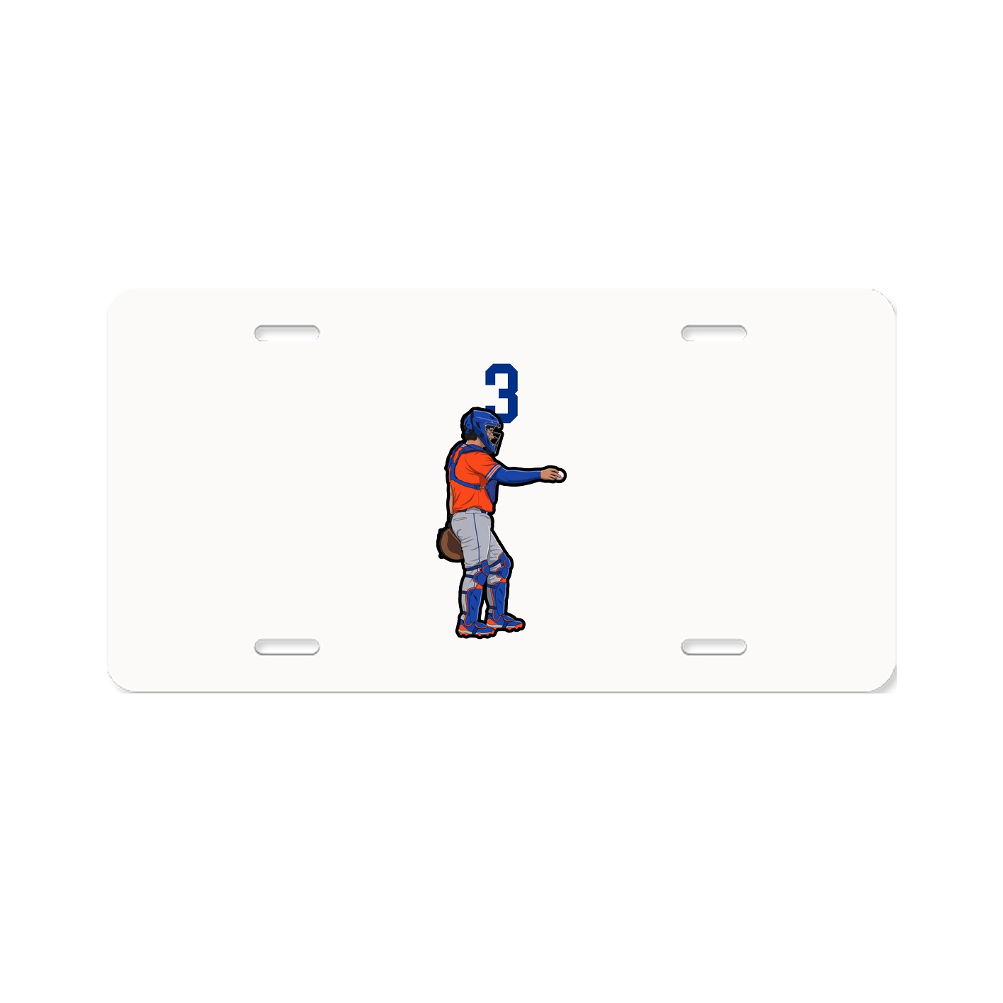License Plate — Number Top in Classic