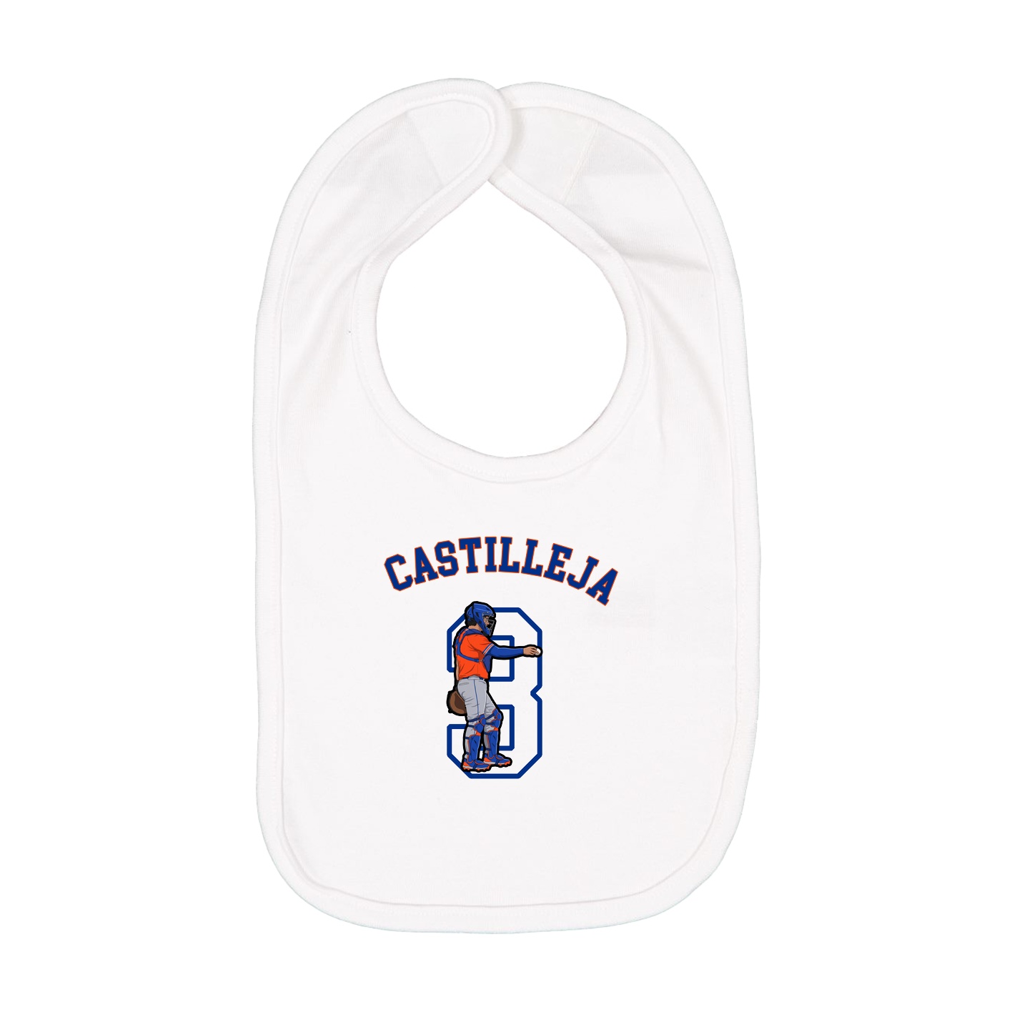 Infant Bib — Shirsey Arch in White