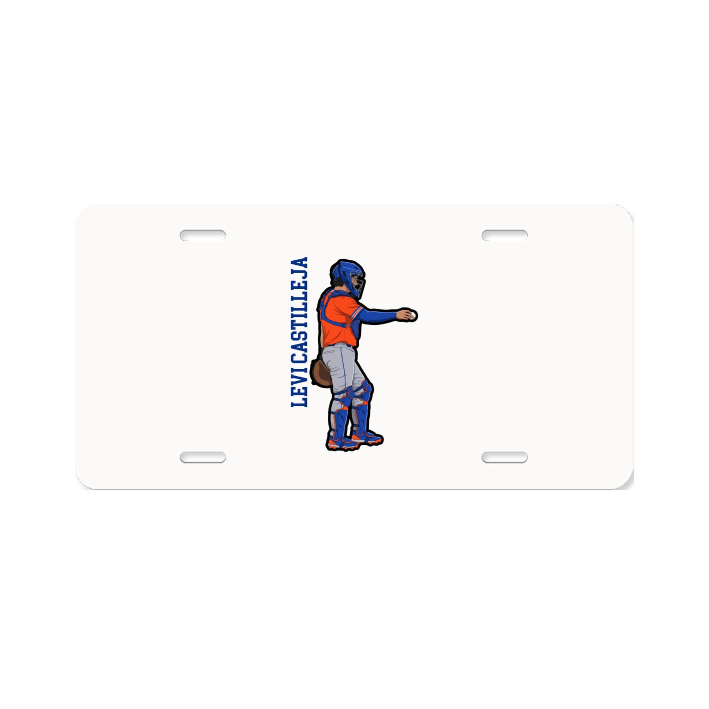 License Plate — Name Vertical in Classic