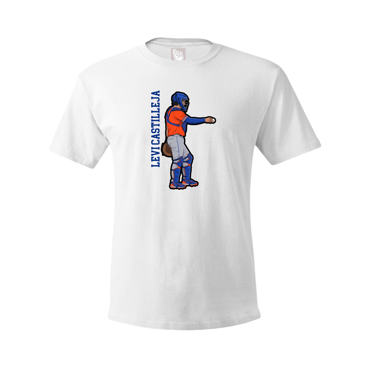 Tee — Name Vertical in White