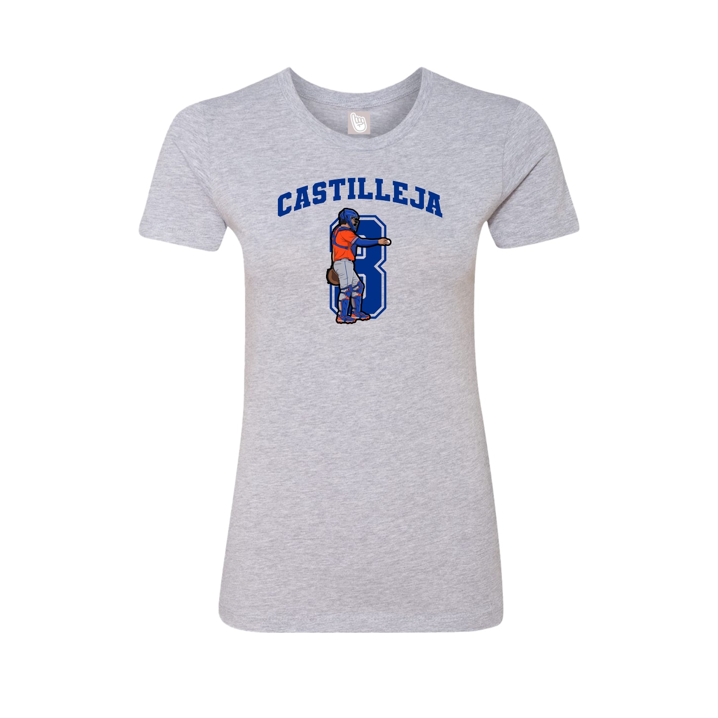 Fitted Women's Tee — Number in Grey