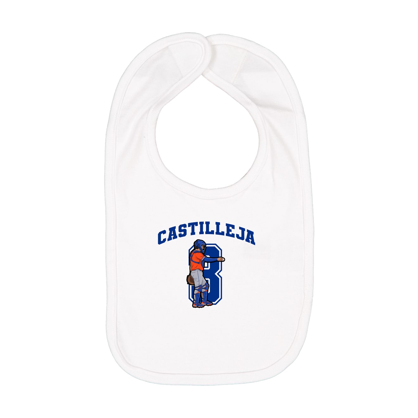 Infant Bib — Number in White