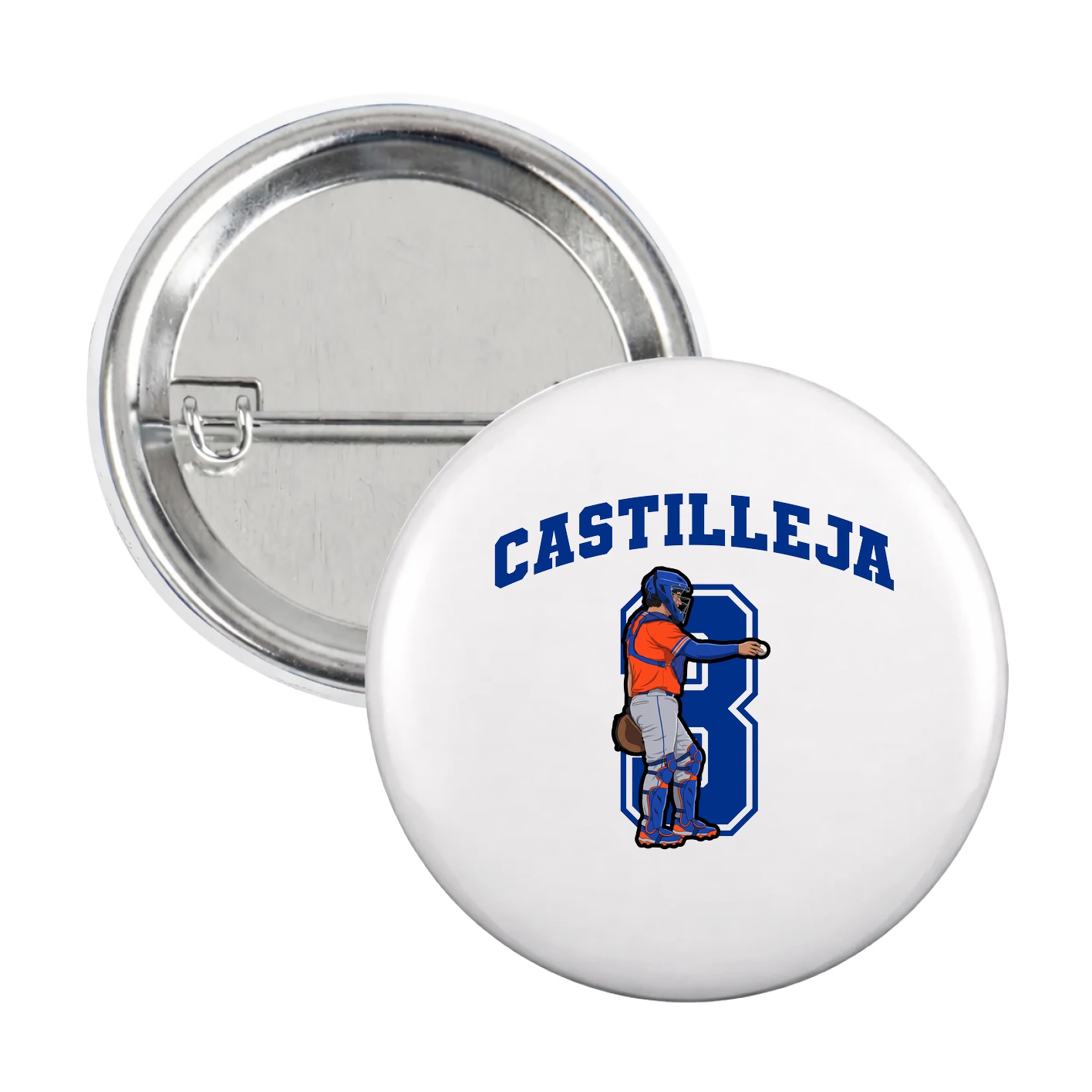 Game Day Button — Number in White