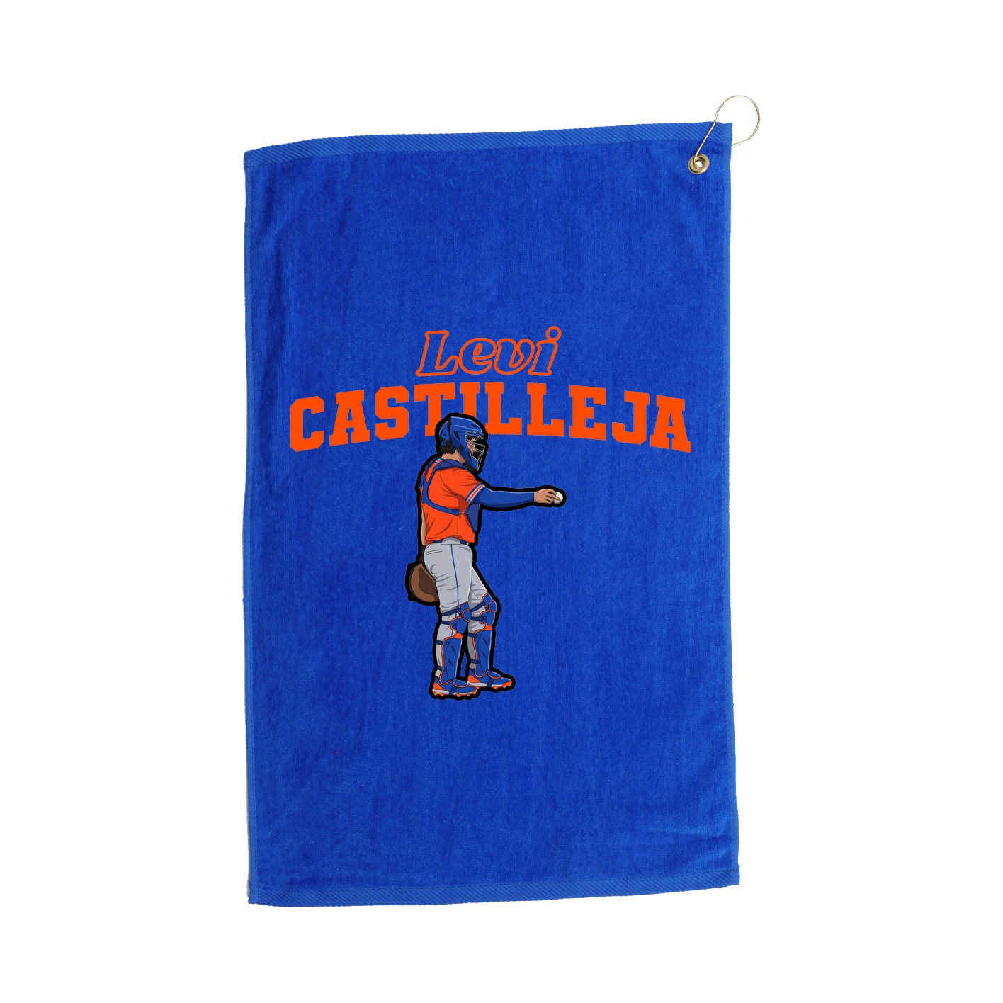 Golf Towel — Name Arch in Royal