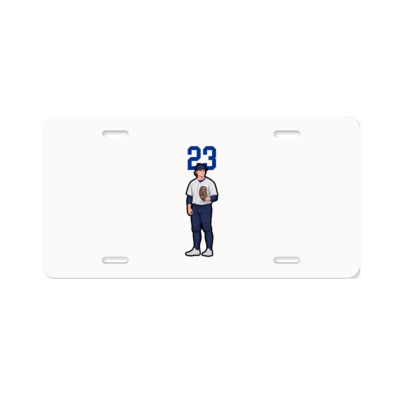 License Plate — Number Top in Classic
