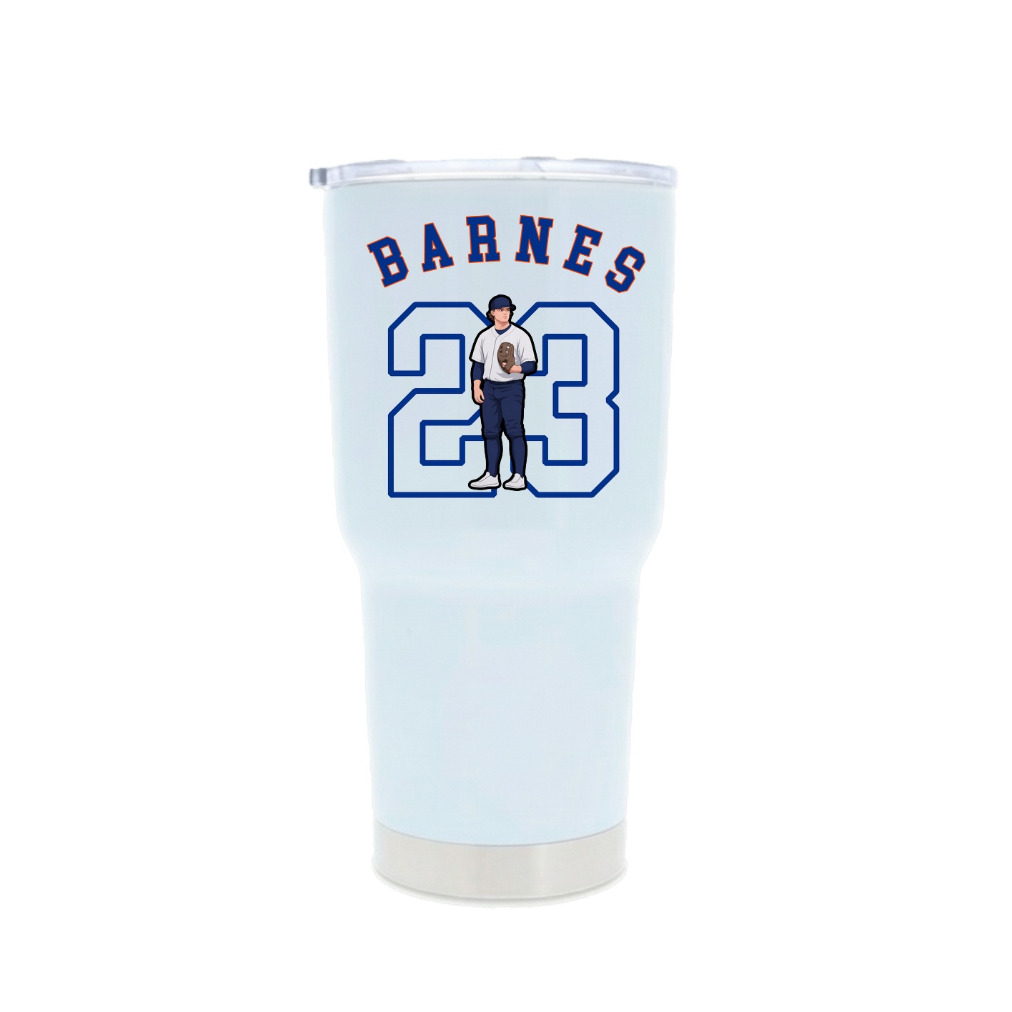 30oz Stainless Steel Tumbler — Shirsey Arch in White