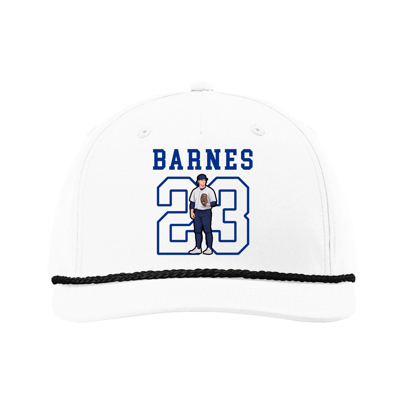 Five-Panel Classic Rope Cap — Shirsey in White