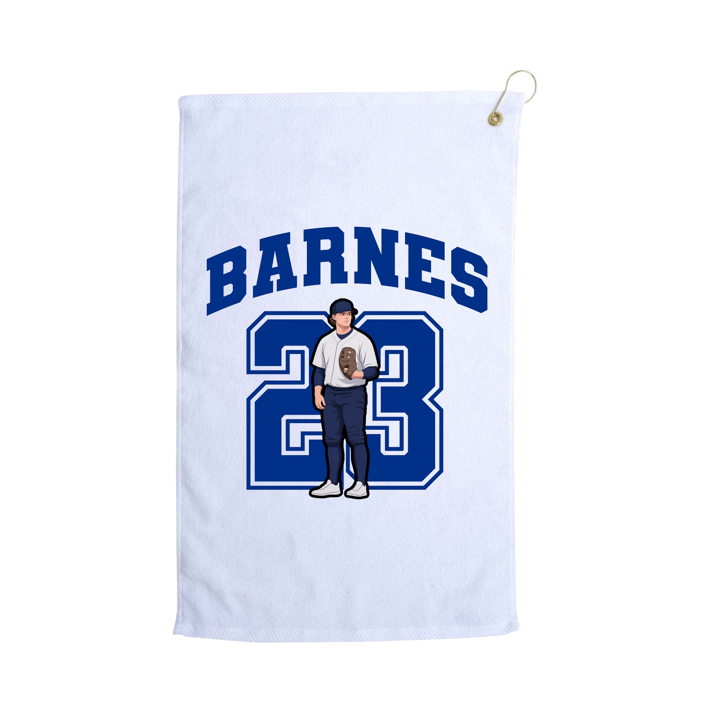 Golf Towel — Number in White