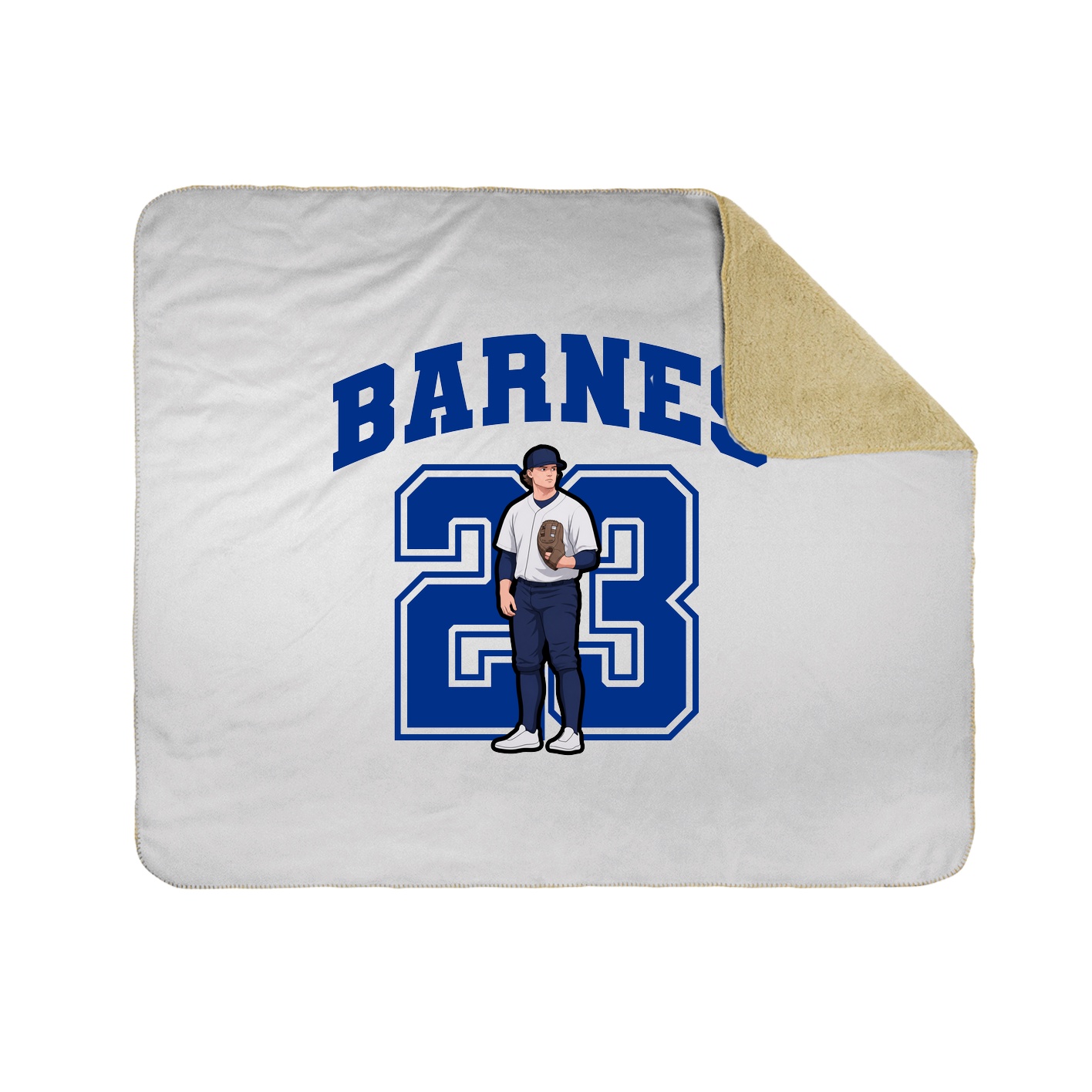 Throw Blanket — Number in White