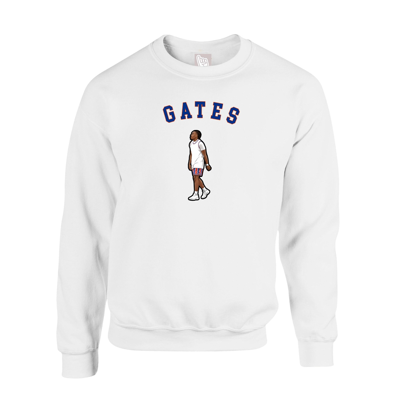 Fleece Crew — Shirsey Arch in White
