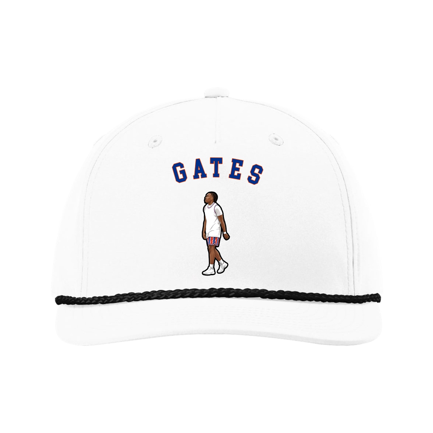 Five-Panel Classic Rope Cap — Shirsey Arch in White