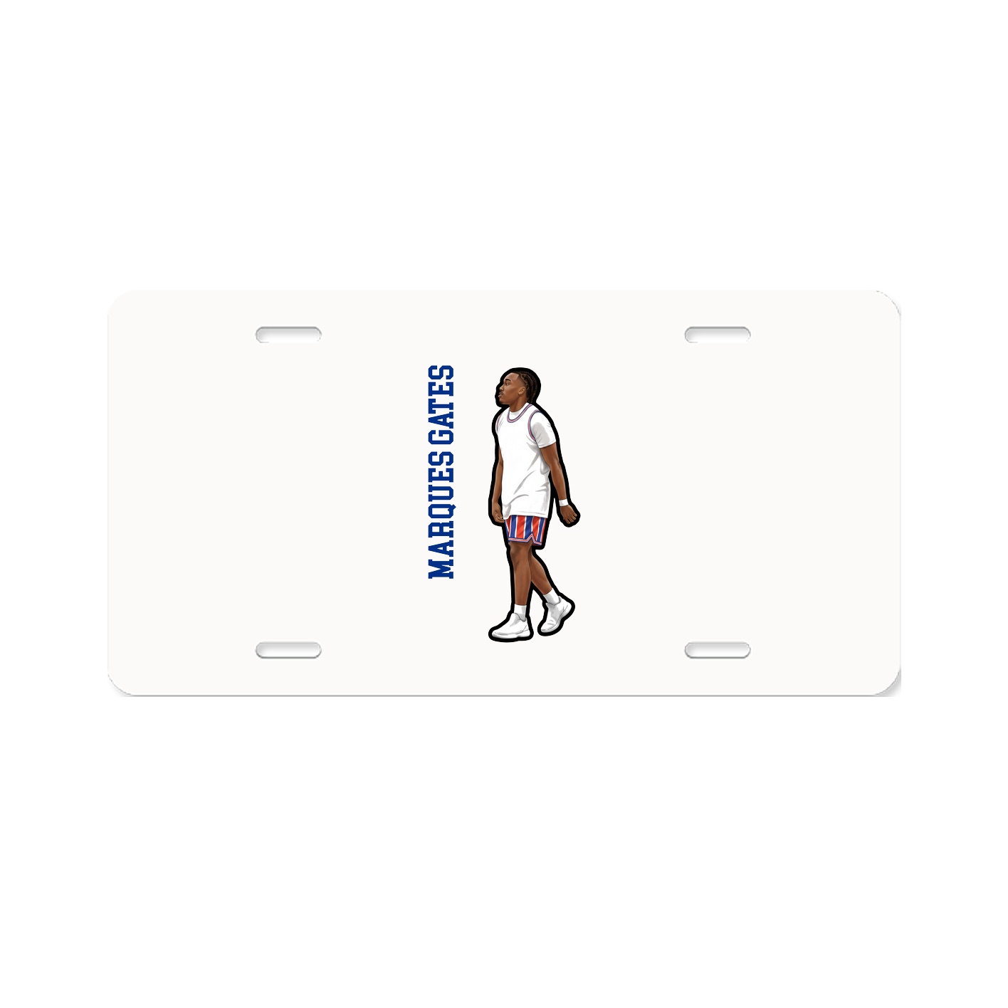 License Plate — Name Vertical in Classic
