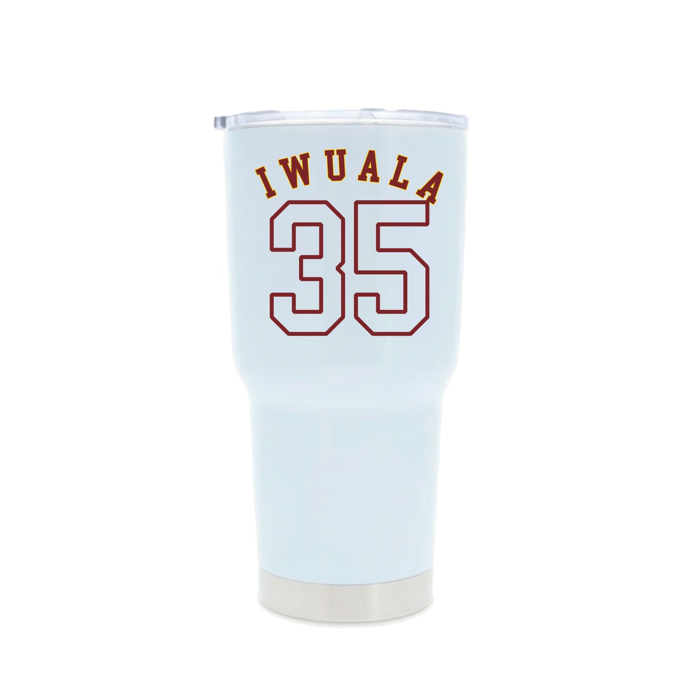 30oz Stainless Steel Tumbler — Shirsey Arch in White