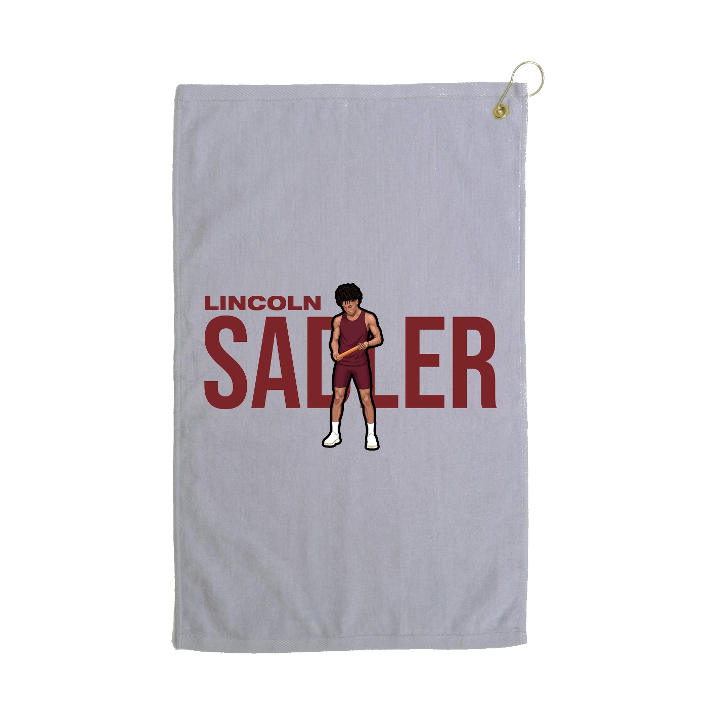 Golf Towel — Player Name in Grey