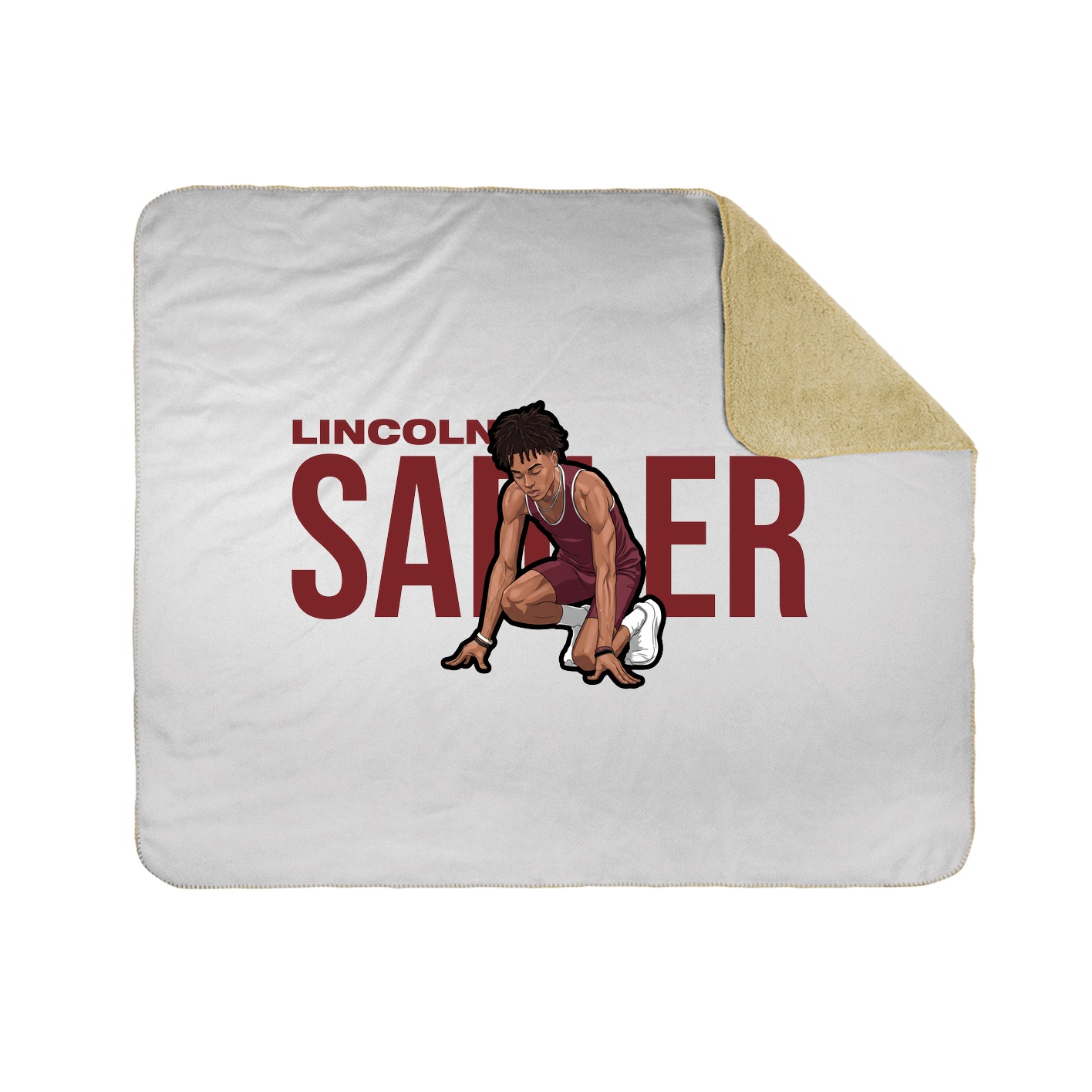 Throw Blanket — Player Name in White