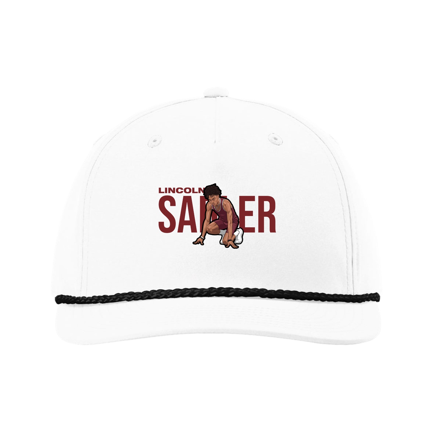 Five-Panel Classic Rope Cap — Player Name in White