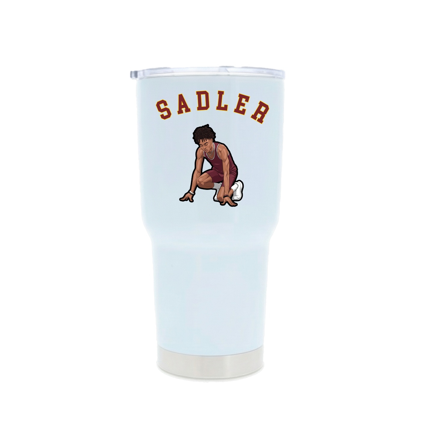30oz Stainless Steel Tumbler — Shirsey Arch in White
