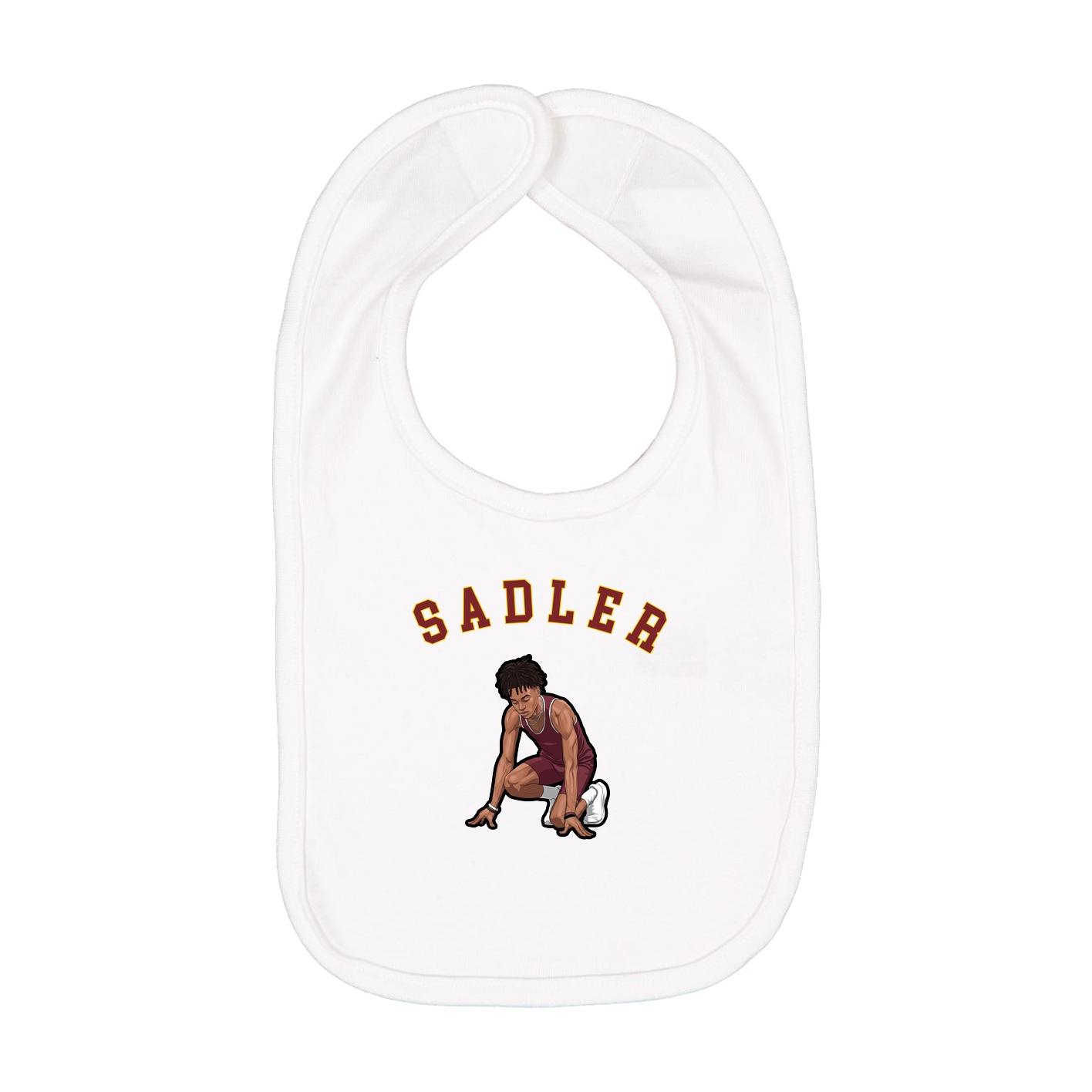 Infant Bib — Shirsey Arch in White