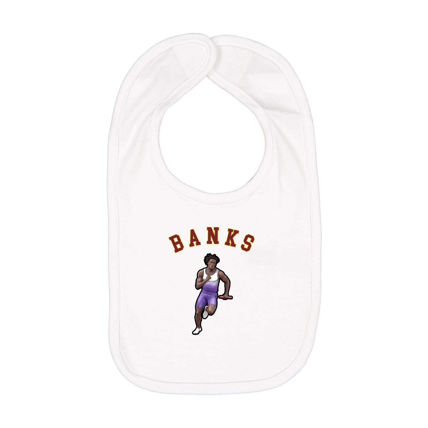 Infant Bib — Shirsey Arch in White