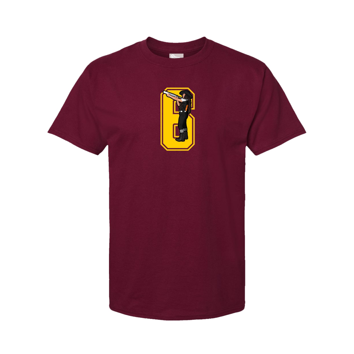 Youth Tee — Number in Cardinal