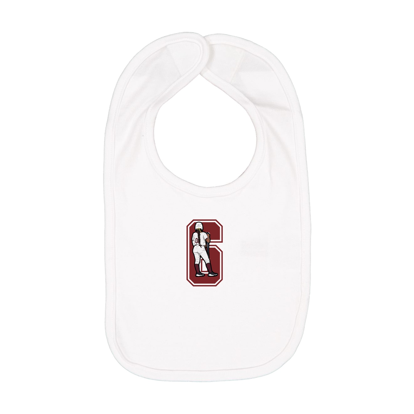 Infant Bib — Number in White