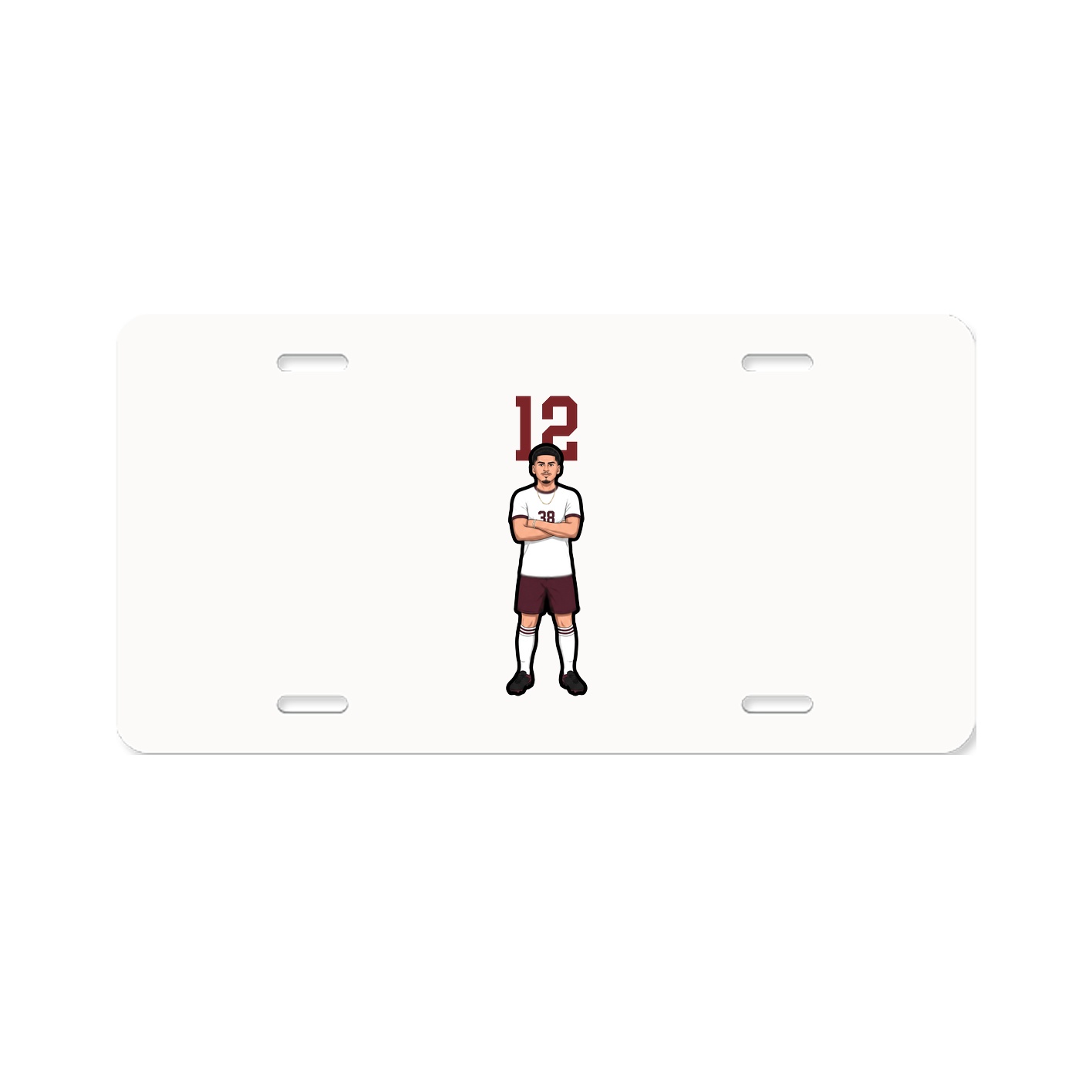 License Plate — Number Top in Classic