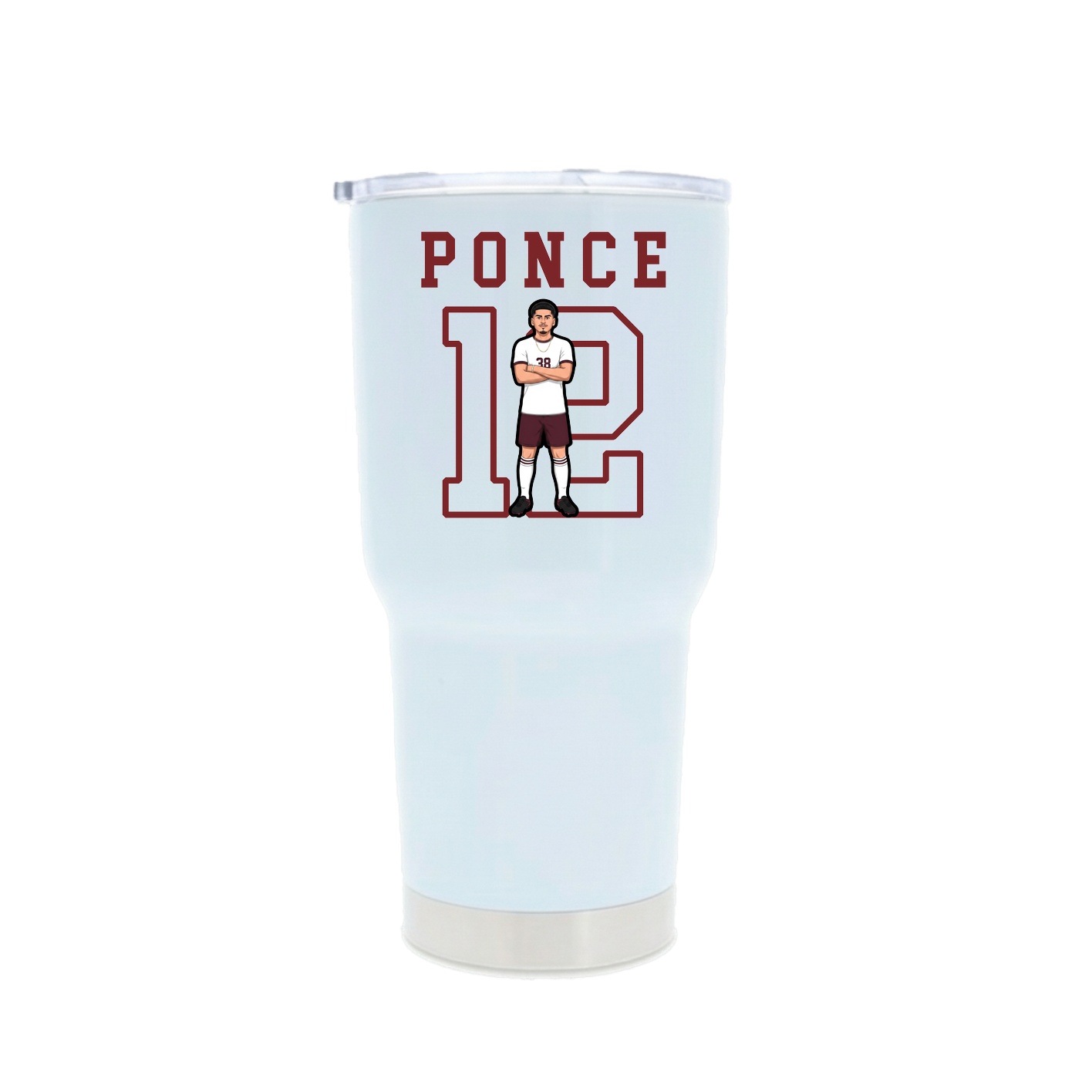 30oz Stainless Steel Tumbler — Shirsey in White