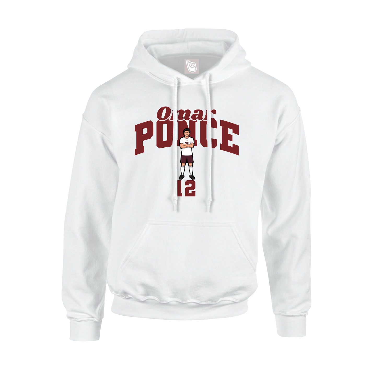 Hoodie — Signature Arch in White
