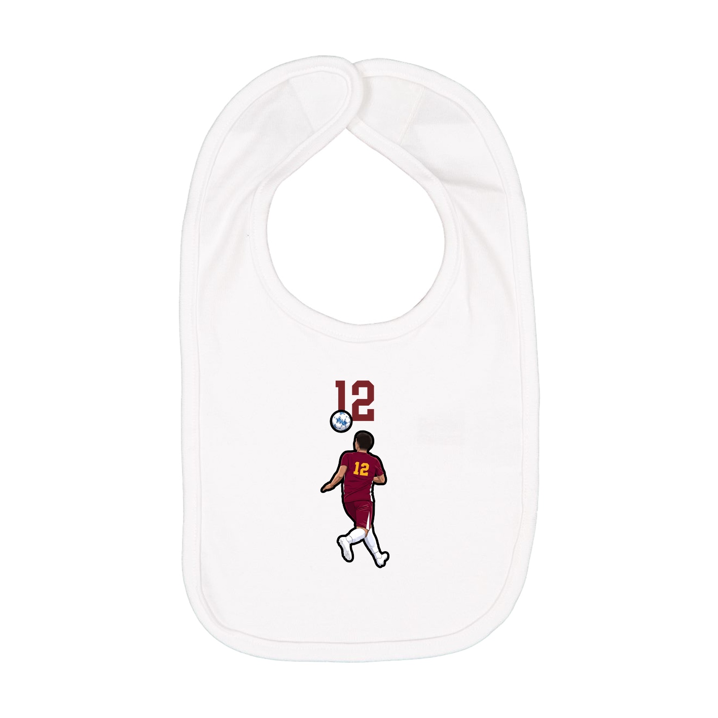 Infant Bib — Number Top in White