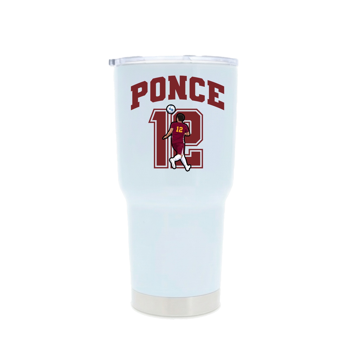 30oz Stainless Steel Tumbler — Number in White