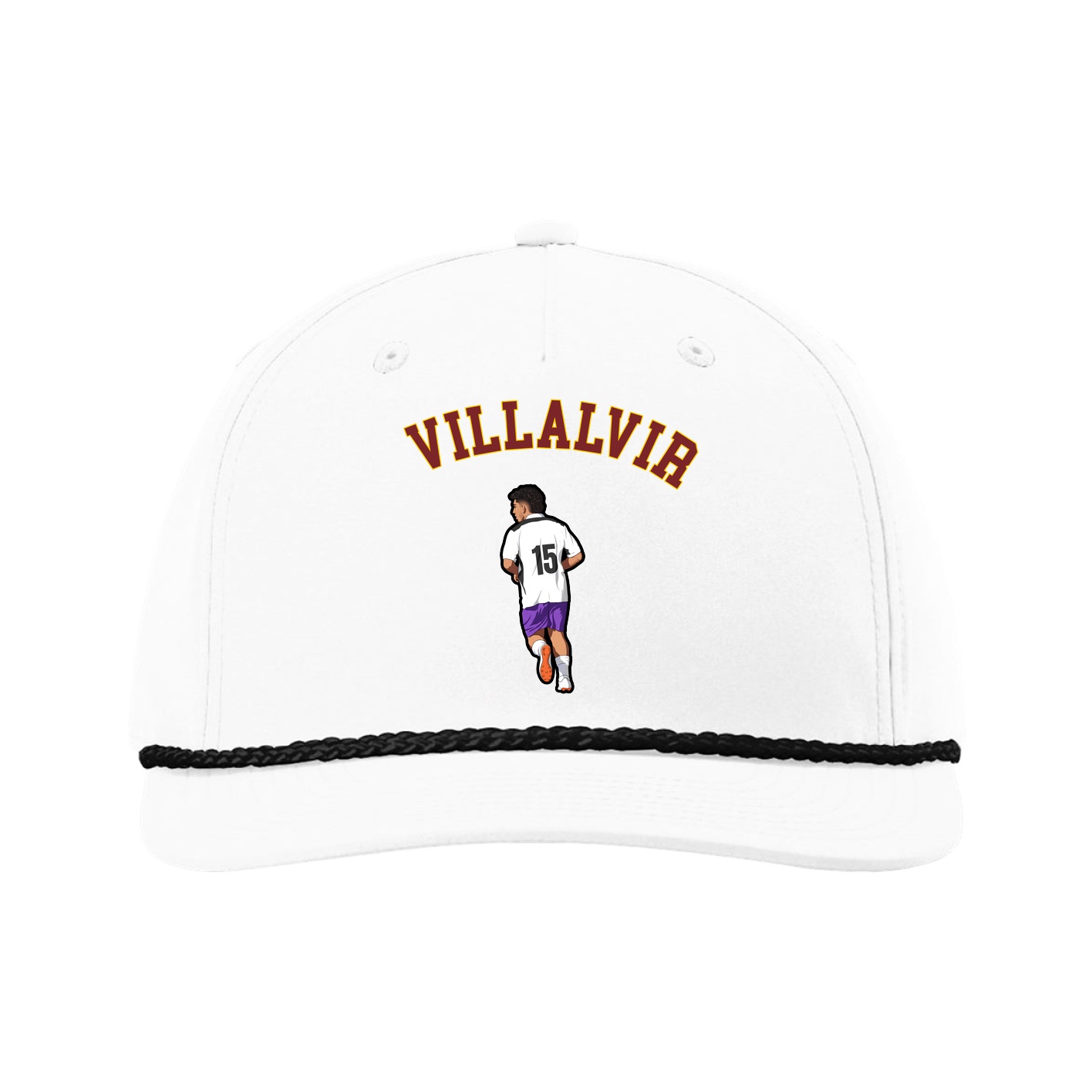 Five-Panel Classic Rope Cap — Shirsey Arch in White