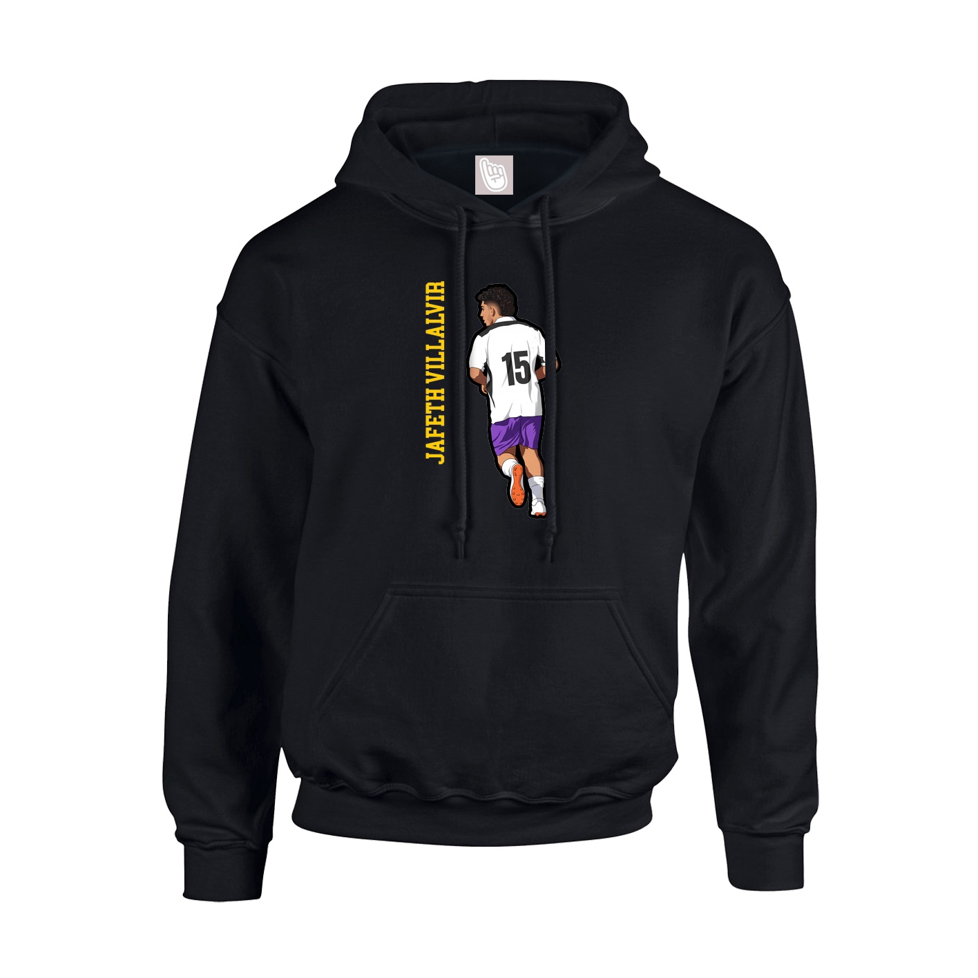 Hoodie — Name Vertical in Black