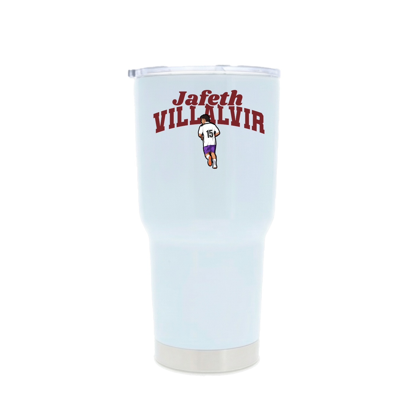 30oz Stainless Steel Tumbler — Signature Arch in White