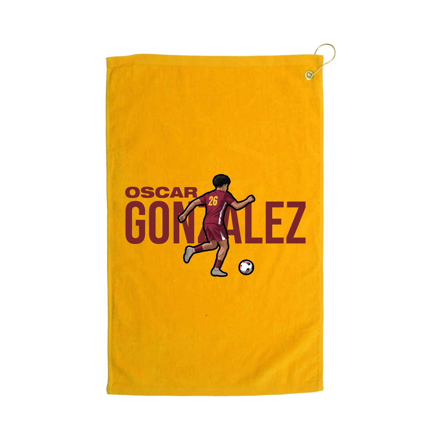 Golf Towel — Player Name in Gold