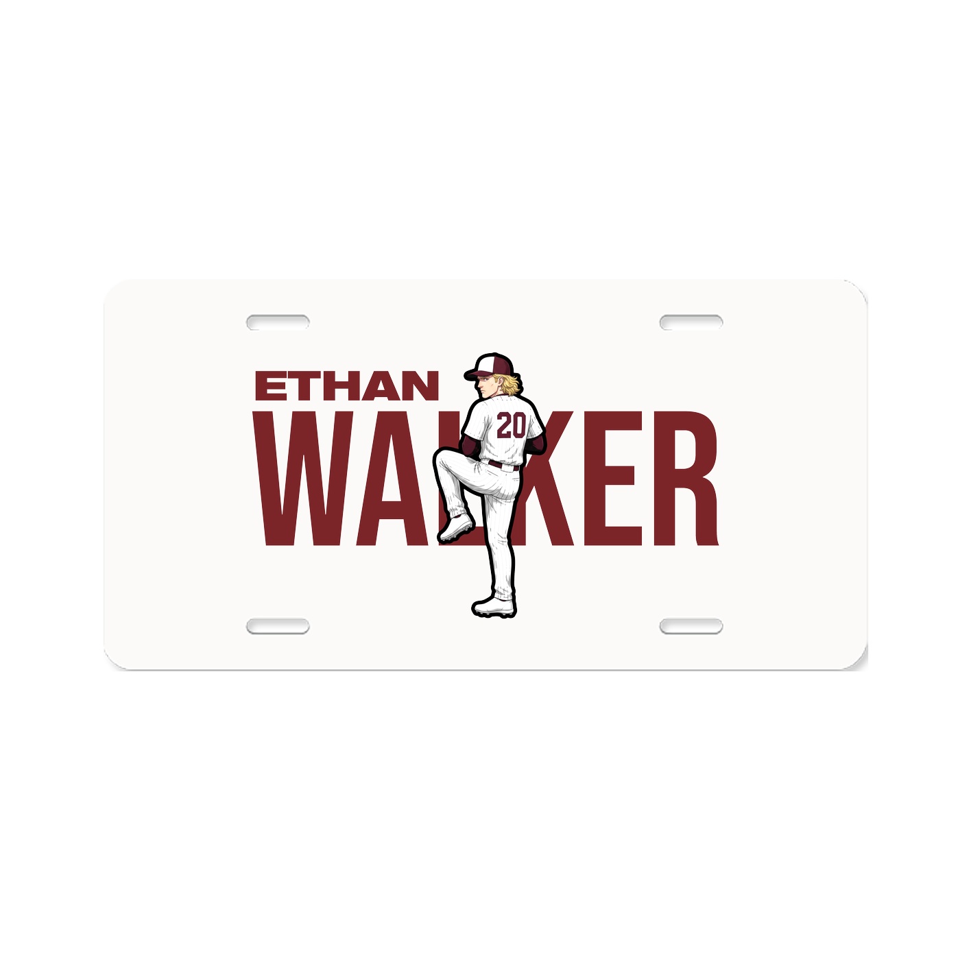 License Plate — Player Name in Classic