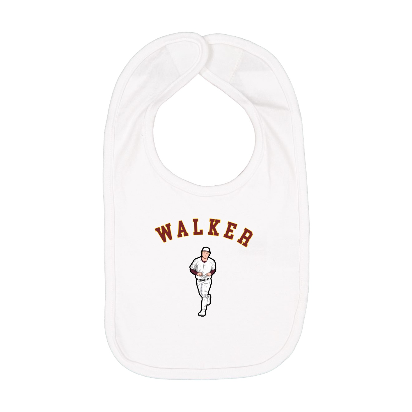 Infant Bib — Shirsey Arch in White