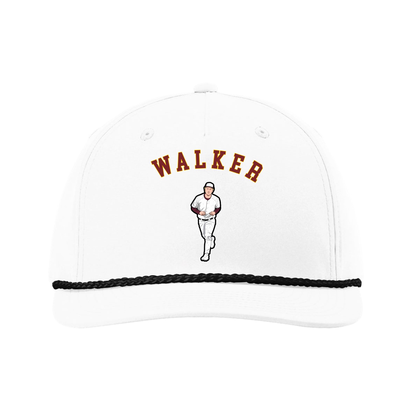 Five-Panel Classic Rope Cap — Shirsey Arch in White