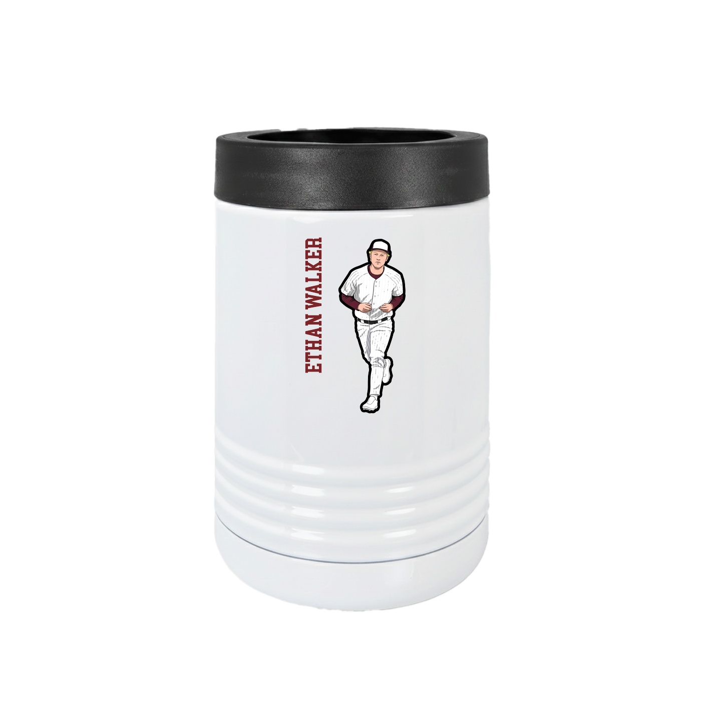 Beverage Holder — Name Vertical in White