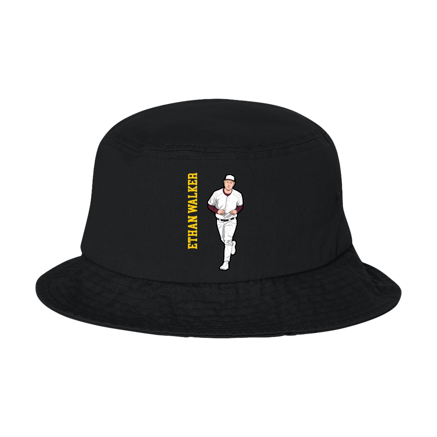Bucket Cap — Name Vertical in Black