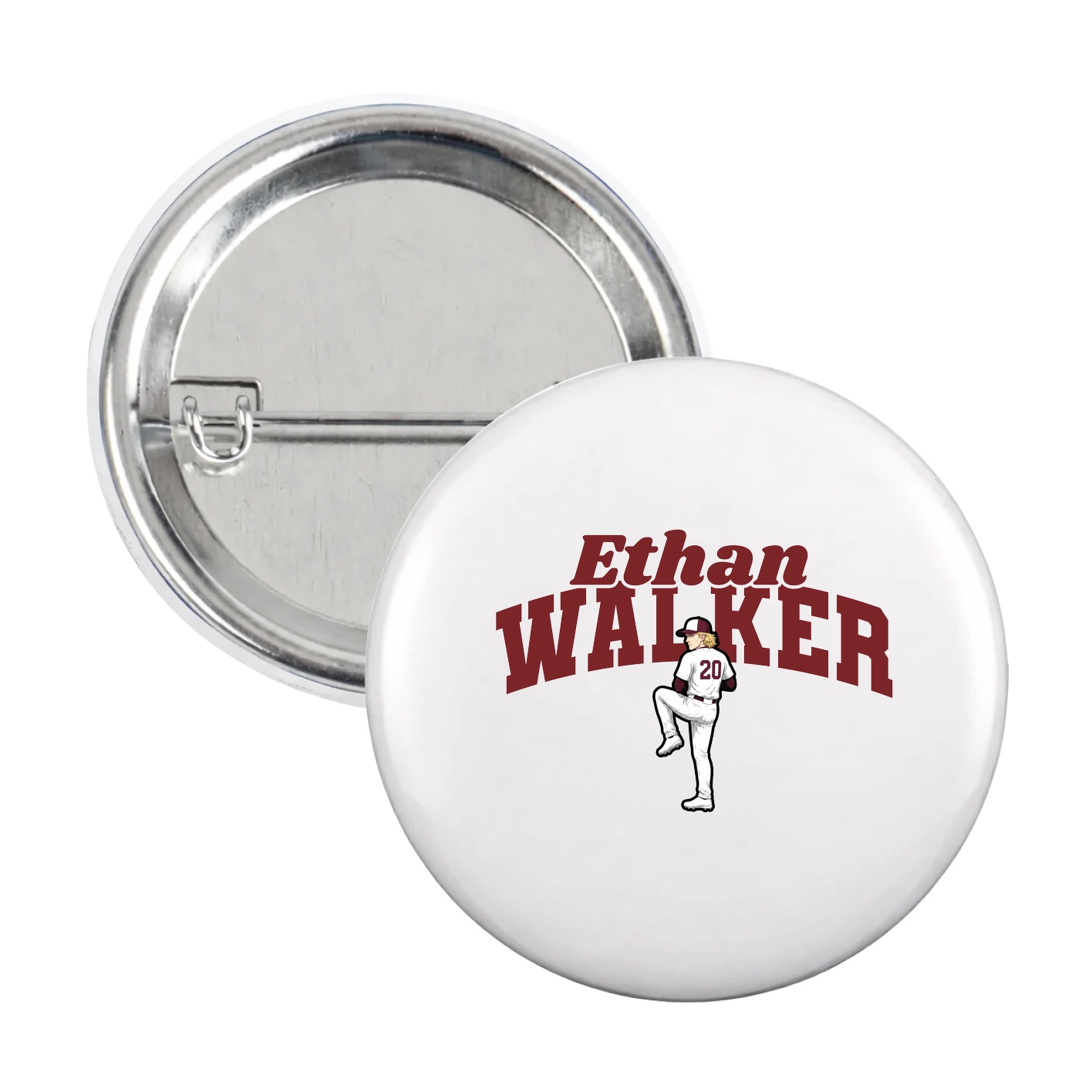 Game Day Button — Signature Arch in White