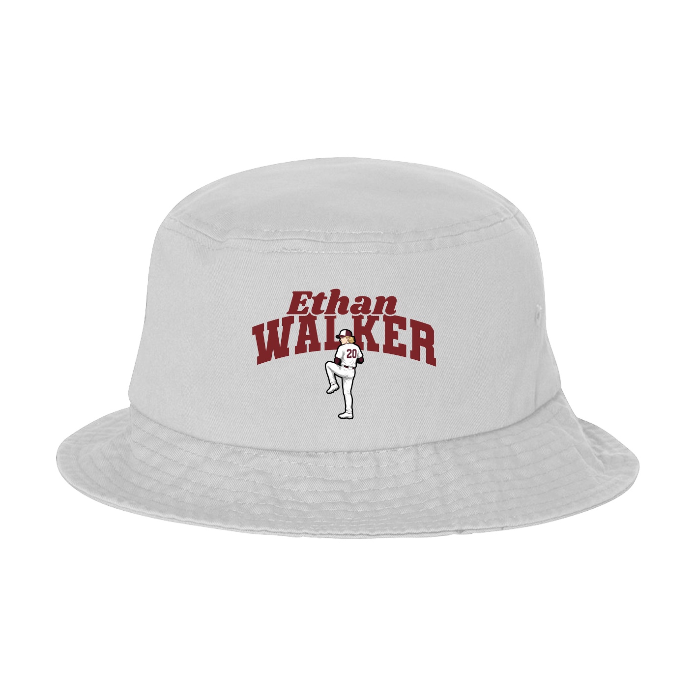 Bucket Cap — Signature Arch in White