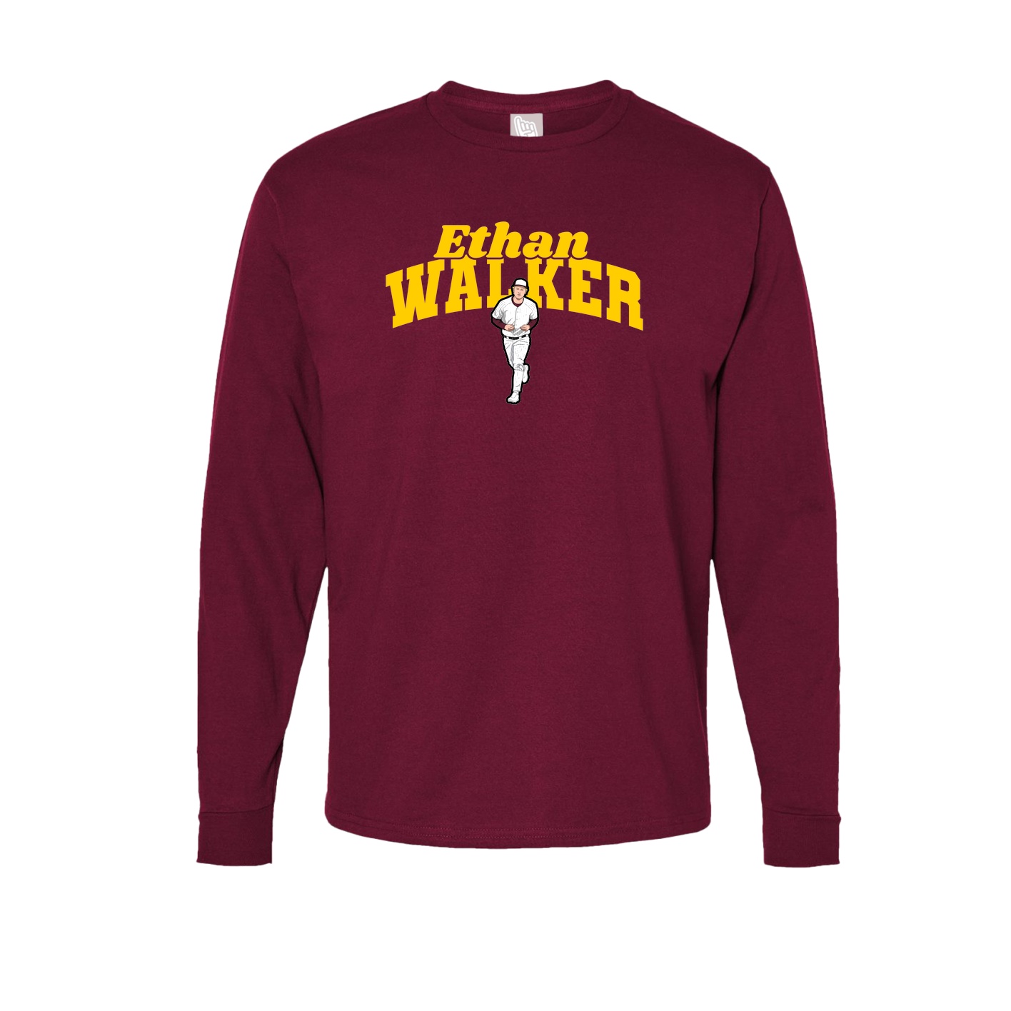 Long Sleeve Tee — Signature Arch in Cardinal