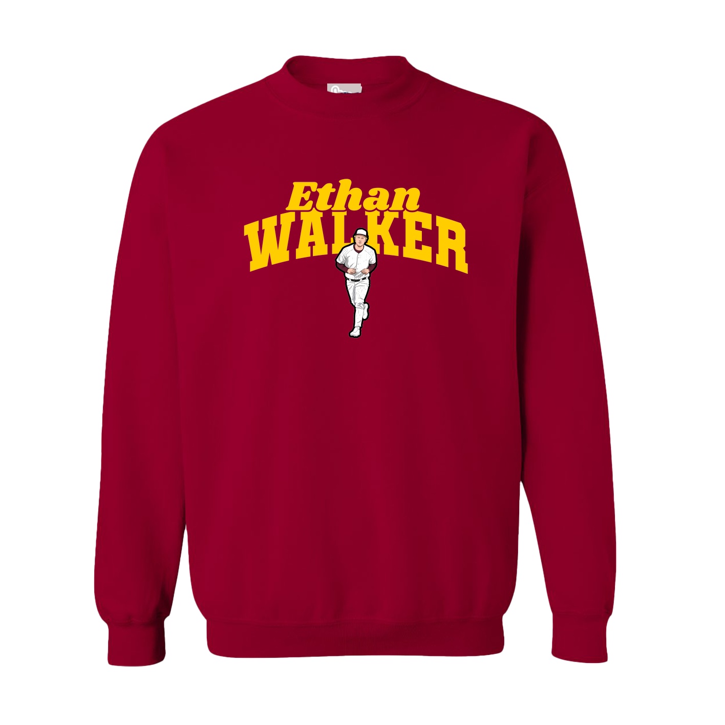 Fleece Crew — Signature Arch in Cardinal