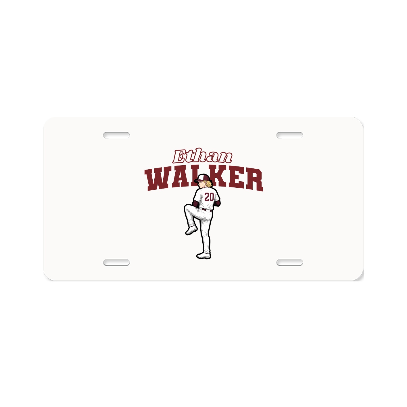License Plate — Name Arch in Classic