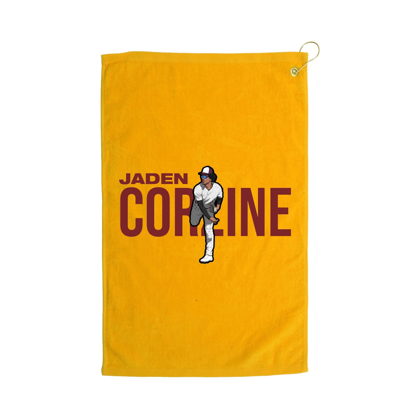 Golf Towel — Player Name in Gold