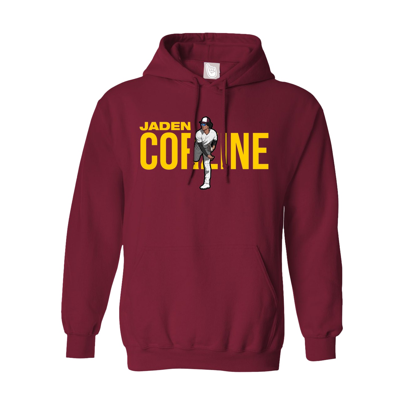 Hoodie — Player Name in Cardinal