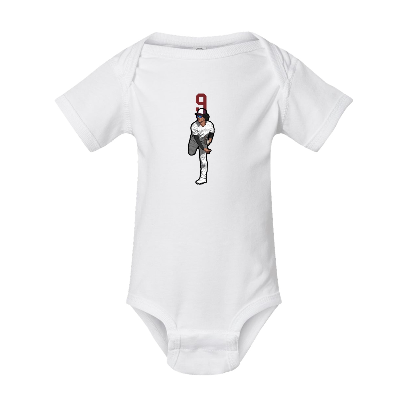 Baby Onesie — Number Top in White