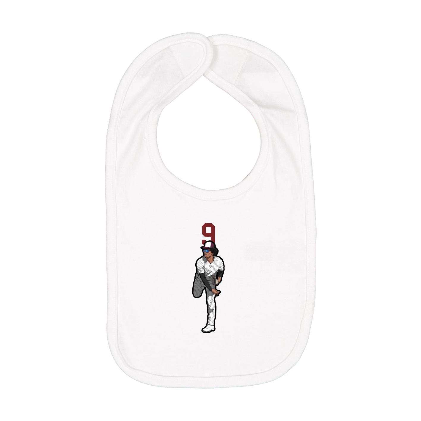 Infant Bib — Number Top in White