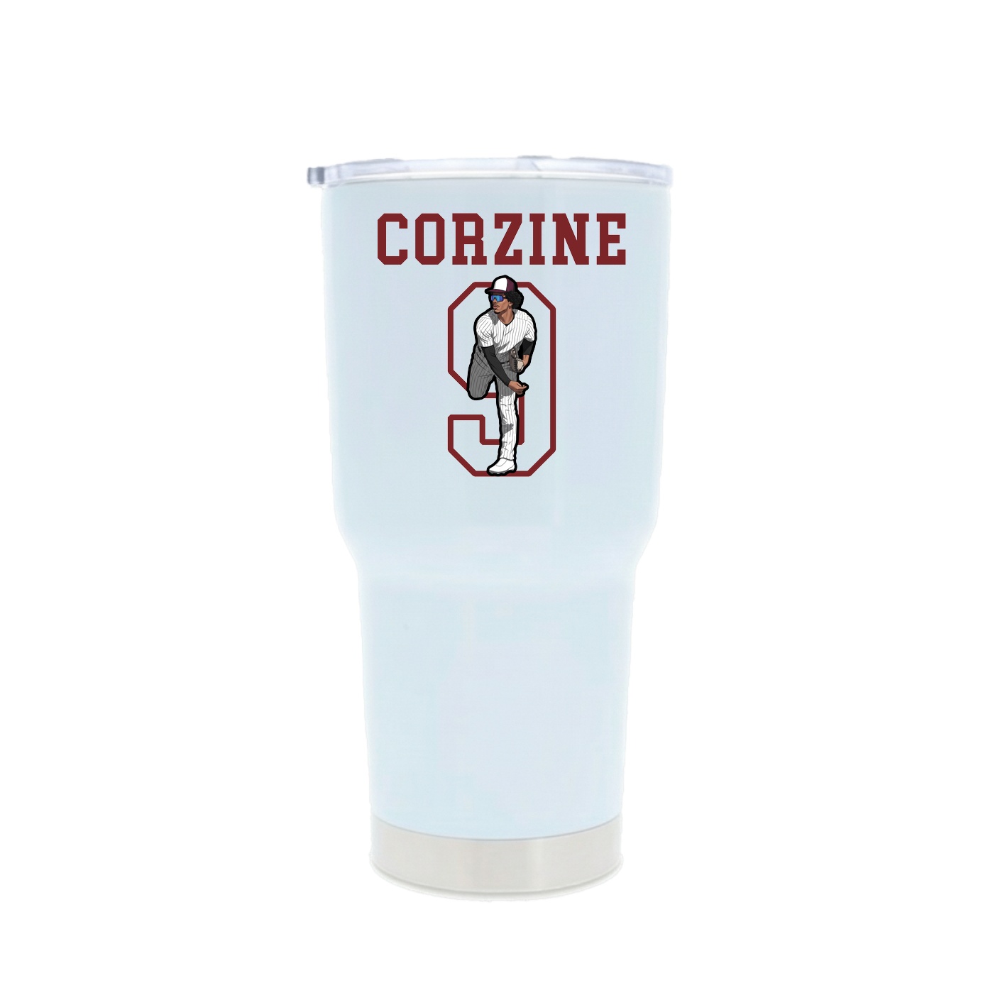 30oz Stainless Steel Tumbler — Shirsey in White